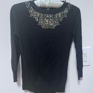 Ted Baker Gem Neckline Black Sweater